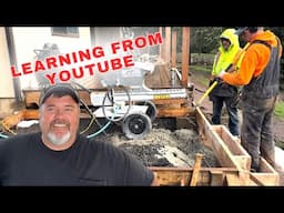 Time Lapse, My Employee and I become YouTube Certified for Concrete Steps