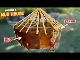 Building A House With Mud and Straw | Pallet Wood Floor | Free Materials | Eco Cabin | Off Grid