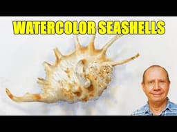 How to paint seashells with wet-on-wet watercolor painting techniques. Easy beginner tutorial.