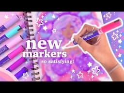 art style glow up?! 😱 drawing with new Arrtx Simptap acrylic markers {48 & 36 brush tip sets}