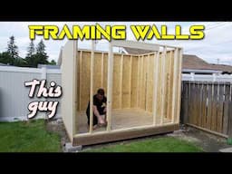 How to Frame Shed Walls by yourself! - plans available!