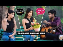 Viral Ladki Pe Kardiya Proposing Prank | Impressing Girl With Singing & Guitar Reactions😍|  Jhopdi K