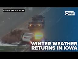 First measurable snowfall in Eastern Iowa leads to slick roads, crashes