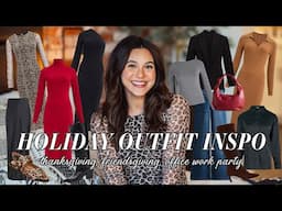 HOLIDAY OUTFIT IDEAS! (THANKSGIVING, FRIENDSGIVING, OFFICE PARTY & MORE! Ft. Express) | 2024