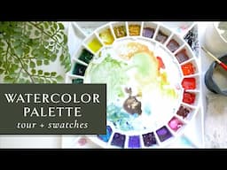 What's in my Large Watercolor Palette and Swatches!