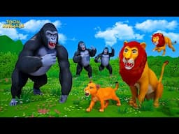 Lion King vs Gorilla in an Intense Animal Revenge Adventure | Wildlife Battles! ARBS