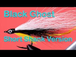 Black Ghost Bucktail Fly Tied on a Short Shank Hook