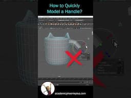 Quickly Model a Mug Handle | Extrude with a Curve #tutorial #3d #autodeskmaya