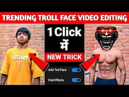 सबसे Best Troll Face Video Editing 100% Viral 😳🔥? Vita App Se Troll Face Edit Kaise Kare | Face Mask