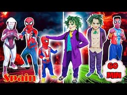 KID SPIDER MAN protege a todos los superhéroes de JOKER