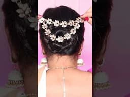 Marriage ka liya easy self bun hairstyle wedding hair bun hack | Kaur Tips