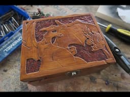 Carving a Charizard Pokemon Card Deck Box with a Dremel