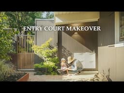 Front Entry Court Makeover DIY | Minimalist Design for Mid-century Eichler Home | Upcycled Materials