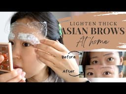 How to Lighten/Bleach Thick Asian Eyebrows at home | Jolen Creme Bleach Tutorial