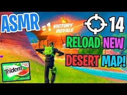 ASMR Gaming 😴 Fortnite Reload NEW Desert Map Relaxing Gum Chewing 🎮🎧 Controller Sounds + Whispering💤