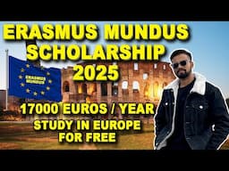 ERASMUS 🇪🇺MUNDUS SCHOLARSHIP 2025|| STUDY IN EUROPE FOR FREE||#erasmusmundus #scholarship #studyvisa