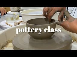 come with me to a cozy pottery class in london