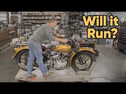 First Fire of a Rare Motorcycle Restoration - 1936 Knucklehead