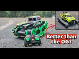 I Paid WAY TOO MUCH for This KNOCKOFF walmart Tyco Fast Traxx (Grave Digger TRAX Review)