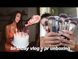 my birthday vlog + pr unboxing