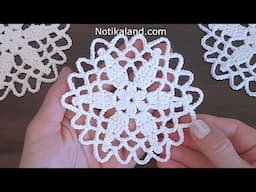 How to Crochet Step by step Crochet Flower Lace Motif