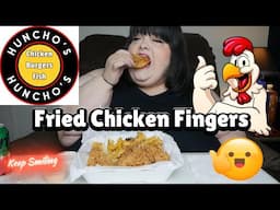 Huncho's Fried Chicken & Burgers Chicken Fingers and Huncho Fries Mukbang (Fixed Audio)