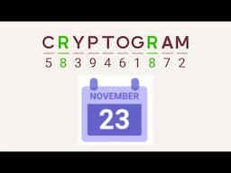 Cryptogram Daily Challenge November 23 2024 - 'Welcome to Monaco' Answers