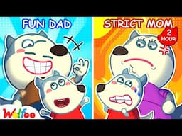 Wolfoo Only Wants to Play with Daddy! | Fun Dad vs Strict Mom | Wolfoo Family