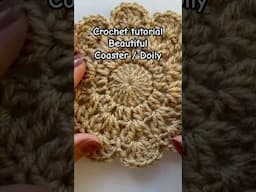 Crochet tutorial. Beautiful coaster doily! @CrochetByNora