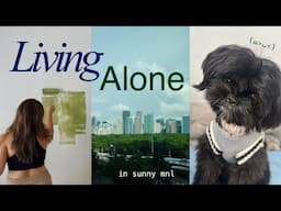 Living Alone in Manila • wall room makeover, just me & my dog, work day, & local brands haul