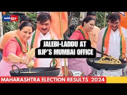 Maharashtra Election Results 2024: BJP leader Chitra Wagh makes Jalebi, laddus ready at office