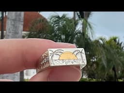 Finishing the Sunset Beach Signet Ring