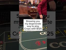 Favorite way to play Craps w/ $125 #lasvegas #dice #vegas