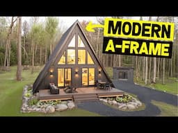 Brand New MODERN MINIMALIST LUXURY A-FRAME CABIN! (Full Airbnb Tour)