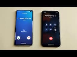 Samsung Galaxy S10 vs iPhone 11 Incoming Call & Outgoing Call