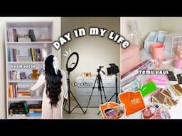 A Day in My Life Vlog| Temu Haul, Room Decor, Giveaway 🎁| Selfcare with Taiba