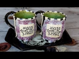 Beetlejuice Inspired Mugs (Handbuilding Pottery Tutorial)!