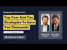 Top Year-End Tax Strategies To Save You Thousands