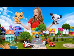 Nastya explains the safety rules in the city with the Littlest Pet Shop toys