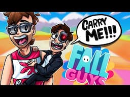 Terroriser Gets Carried Again! - Fall Guys Scrapyard Stumble Funny Moments