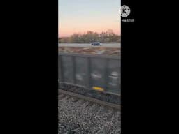 "Slow Motion Scrap Run" BNSF iron load gondola train #railfan