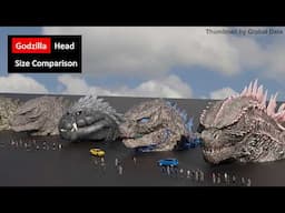 Godzilla Head Size Comparison 3D | Biggest Godzilla Head size in Perspective