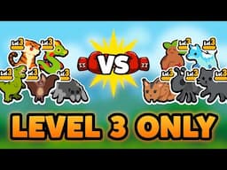 Super Auto Pets but we can only use LEVEL 3 PETS