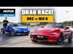 Subaru BRZ vs Mazda MX-5 DRAG RACE! | MOTOR