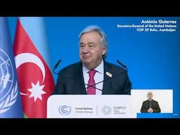 UN Secretary General António Guterres | COP 29 | Baku, Azerbaijan | 12 November 2024 | Just Stop Oil