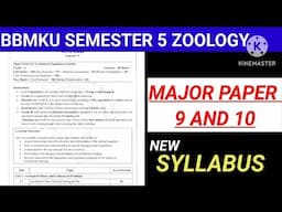 BBMKU FYUGP SEM 5 MAJOR ZOOLOGY SYLLABUS #bbmku #vbu @ZOOLOGYNOTES