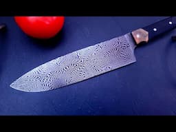 Bladesmithing - Mosaic Damascus Chefs knife