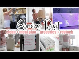 ✨SUNDAY RESET // clean with me + declutter + meal plan + grocery haul + restock