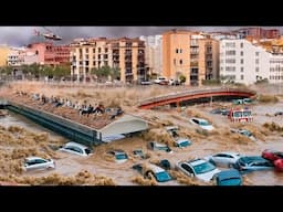 Mass Evacuation in Malaga, Spain! City washed away after heavy flood, people are trapped