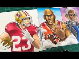 EVERY NFL + NBA Drawing I Made This Year!! 🎨🔥